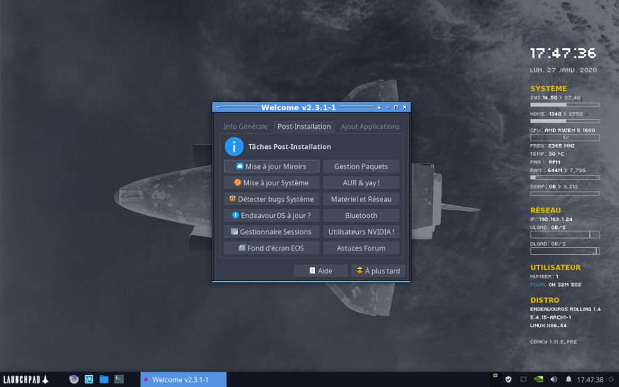 Endeavouros XFCE